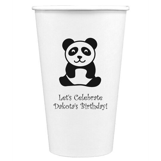 Panda Bear Paper Coffee Cups
